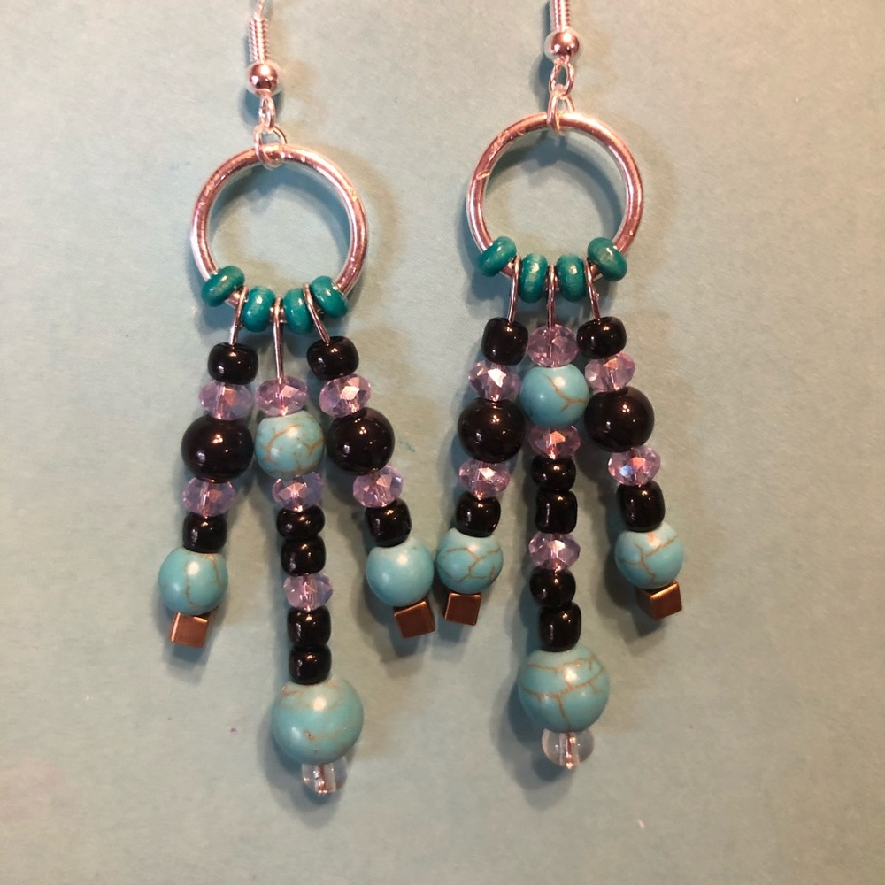 Beaded boho earrings